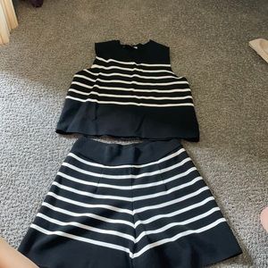Zara knit striped set - tank and shorts
